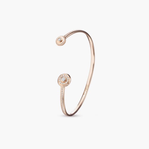 Beret Glam Open Bangle Ultimate in Rose Gold Pavé Diamonds